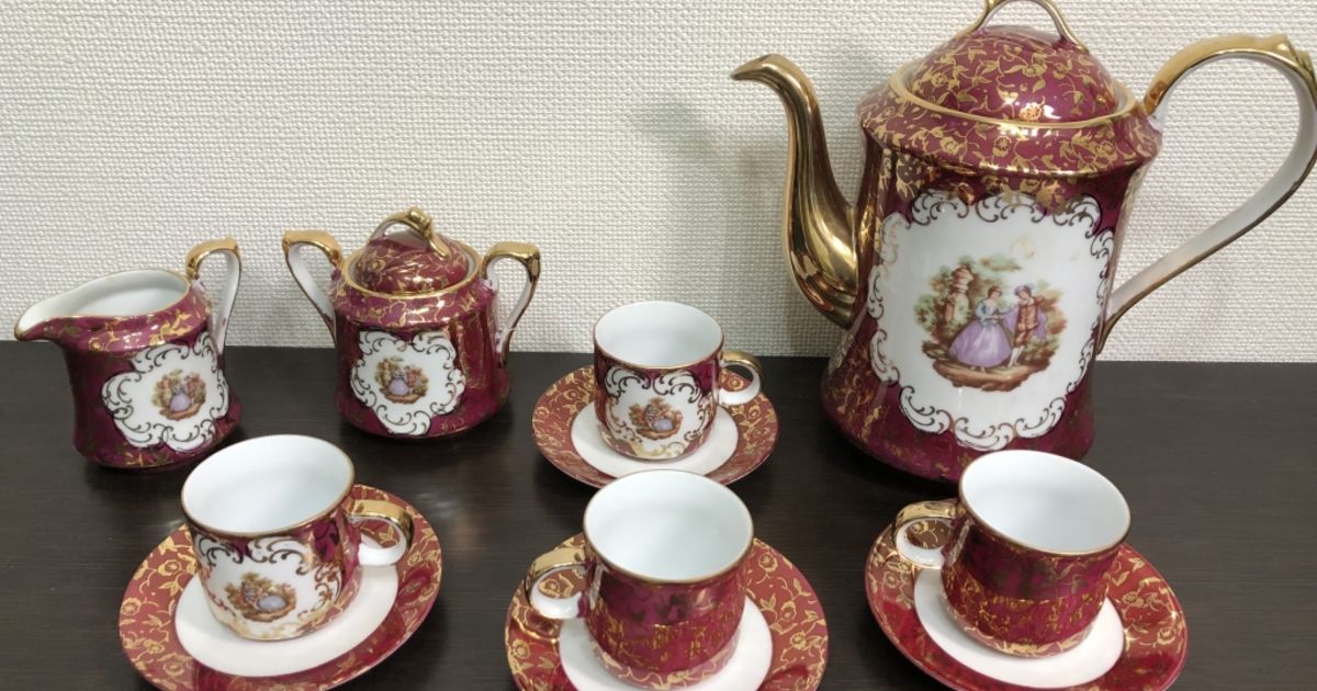 アンティークティーセット アンティークティーセット ティーポット ボンボニエール フランス