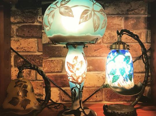 エミール・ガレのランプみっつ